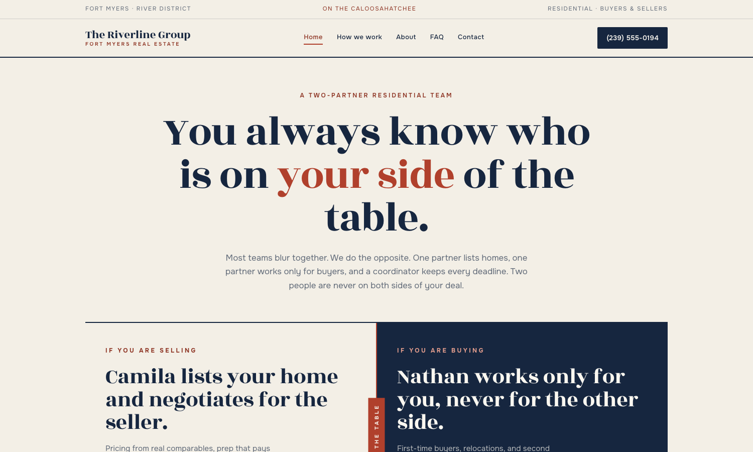 The Riverline Group website preview